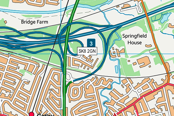 SK8 2GN map - OS VectorMap District (Ordnance Survey)