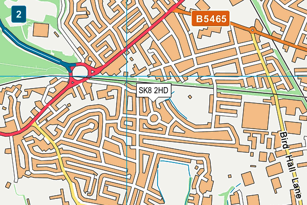 SK8 2HD map - OS VectorMap District (Ordnance Survey)