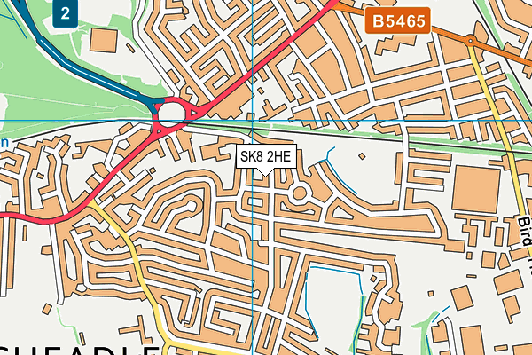 SK8 2HE map - OS VectorMap District (Ordnance Survey)