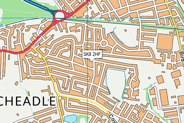 SK8 2HF map - OS VectorMap District (Ordnance Survey)