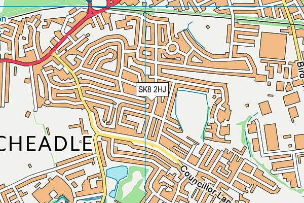 SK8 2HJ map - OS VectorMap District (Ordnance Survey)