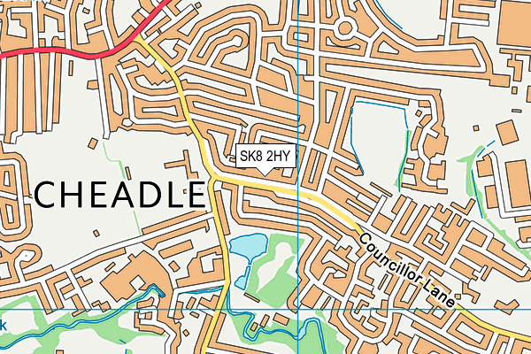 SK8 2HY map - OS VectorMap District (Ordnance Survey)