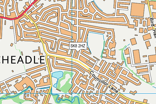 SK8 2HZ map - OS VectorMap District (Ordnance Survey)