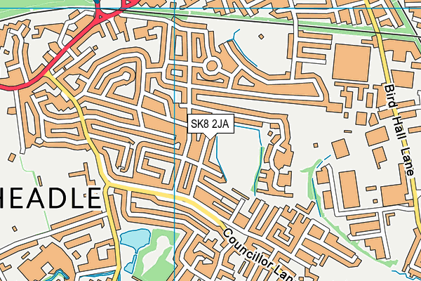 SK8 2JA map - OS VectorMap District (Ordnance Survey)