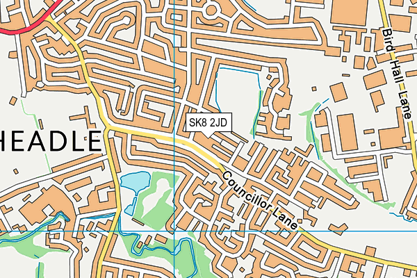 SK8 2JD map - OS VectorMap District (Ordnance Survey)