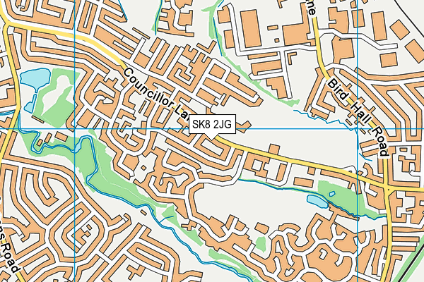 SK8 2JG map - OS VectorMap District (Ordnance Survey)