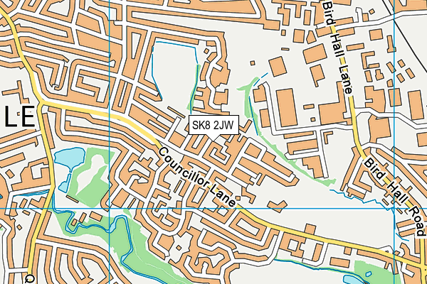 SK8 2JW map - OS VectorMap District (Ordnance Survey)