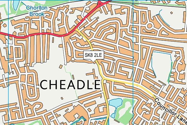 Meadowbank Primary School map (SK8 2LE) - OS VectorMap District (Ordnance Survey)