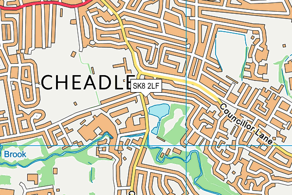 SK8 2LF map - OS VectorMap District (Ordnance Survey)