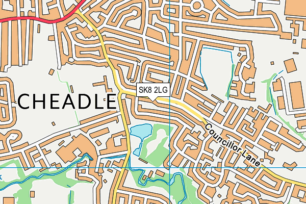 SK8 2LG map - OS VectorMap District (Ordnance Survey)