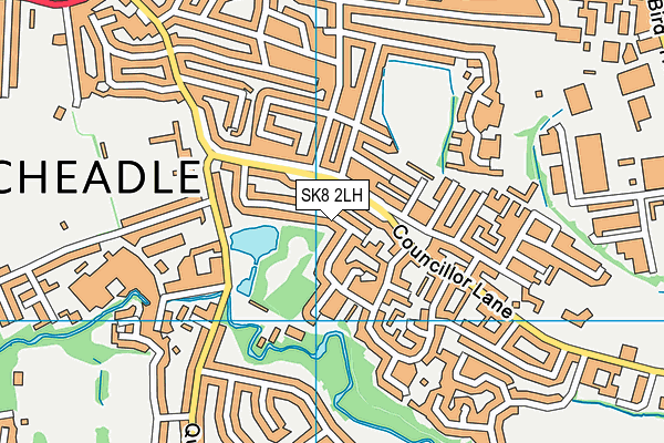 SK8 2LH map - OS VectorMap District (Ordnance Survey)