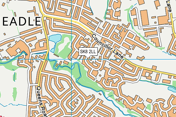 SK8 2LL map - OS VectorMap District (Ordnance Survey)