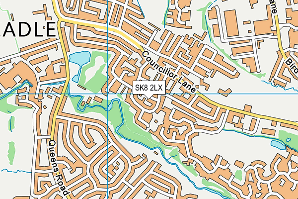 SK8 2LX map - OS VectorMap District (Ordnance Survey)