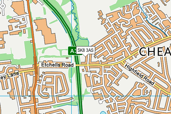 SK8 3AS map - OS VectorMap District (Ordnance Survey)