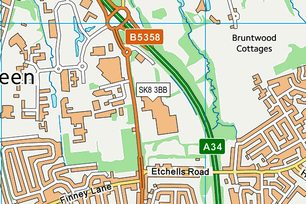 SK8 3BB map - OS VectorMap District (Ordnance Survey)