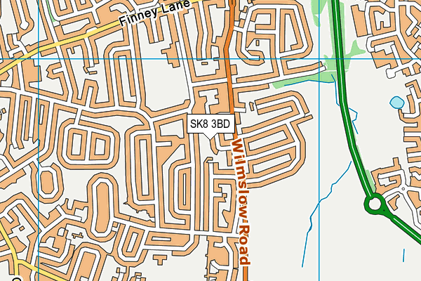 SK8 3BD map - OS VectorMap District (Ordnance Survey)