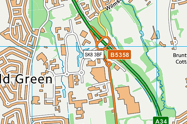 SK8 3BF map - OS VectorMap District (Ordnance Survey)