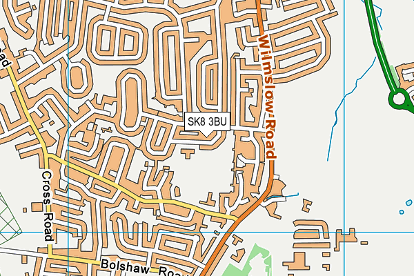 Oakgrove School map (SK8 3BU) - OS VectorMap District (Ordnance Survey)