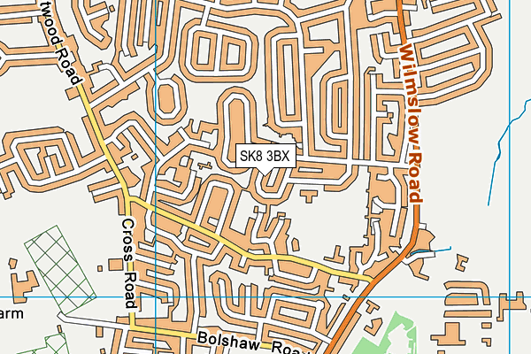 SK8 3BX map - OS VectorMap District (Ordnance Survey)
