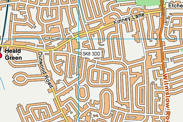 SK8 3DD map - OS VectorMap District (Ordnance Survey)