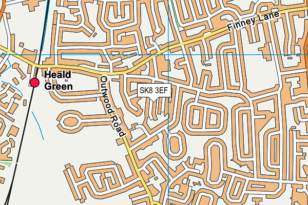 SK8 3EF map - OS VectorMap District (Ordnance Survey)