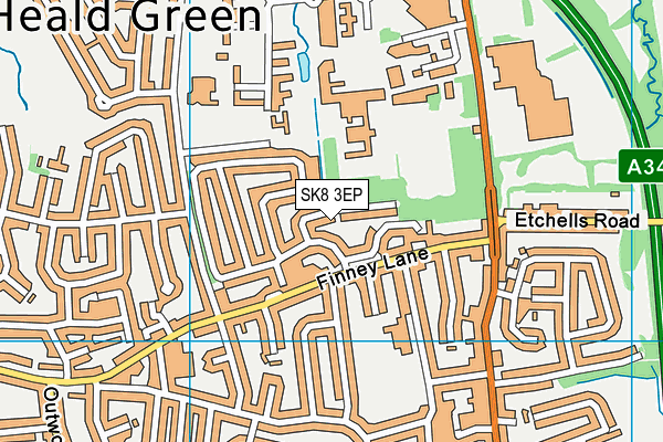 SK8 3EP map - OS VectorMap District (Ordnance Survey)