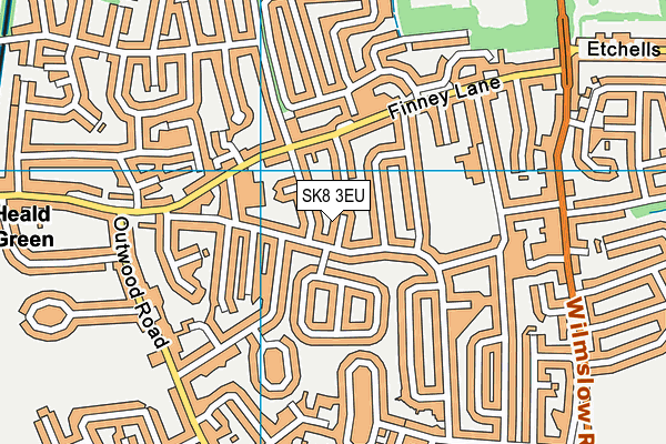 SK8 3EU map - OS VectorMap District (Ordnance Survey)