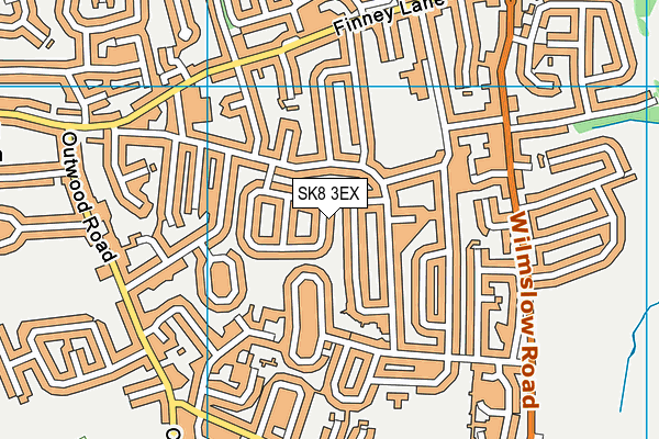 SK8 3EX map - OS VectorMap District (Ordnance Survey)