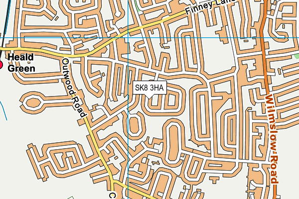 SK8 3HA map - OS VectorMap District (Ordnance Survey)