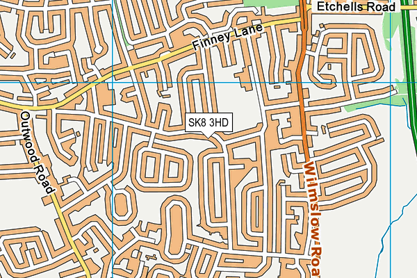 SK8 3HD map - OS VectorMap District (Ordnance Survey)