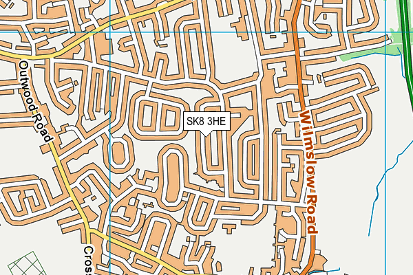 SK8 3HE map - OS VectorMap District (Ordnance Survey)