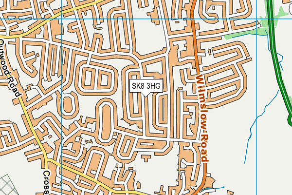 SK8 3HG map - OS VectorMap District (Ordnance Survey)