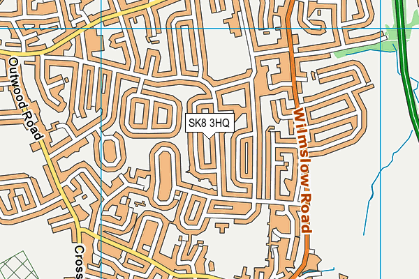 SK8 3HQ map - OS VectorMap District (Ordnance Survey)