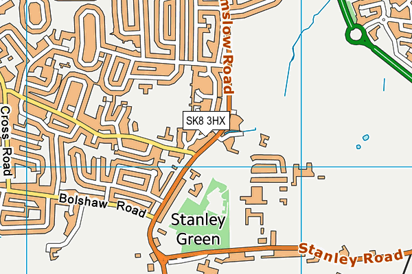 SK8 3HX map - OS VectorMap District (Ordnance Survey)