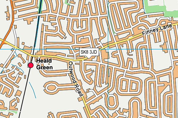 SK8 3JD map - OS VectorMap District (Ordnance Survey)