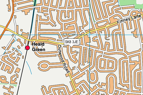 SK8 3JE map - OS VectorMap District (Ordnance Survey)