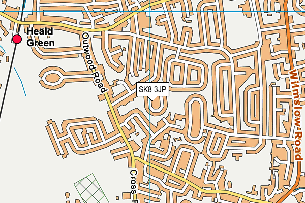 SK8 3JP map - OS VectorMap District (Ordnance Survey)