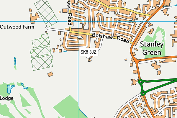 SK8 3JZ map - OS VectorMap District (Ordnance Survey)