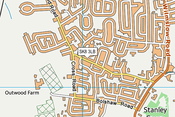 SK8 3LB map - OS VectorMap District (Ordnance Survey)