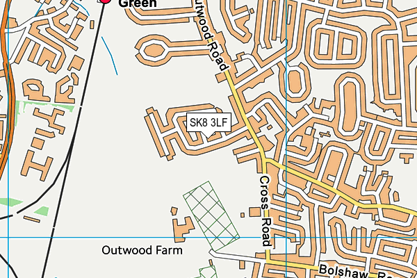 SK8 3LF map - OS VectorMap District (Ordnance Survey)