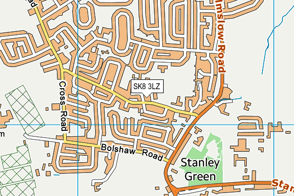 SK8 3LZ map - OS VectorMap District (Ordnance Survey)