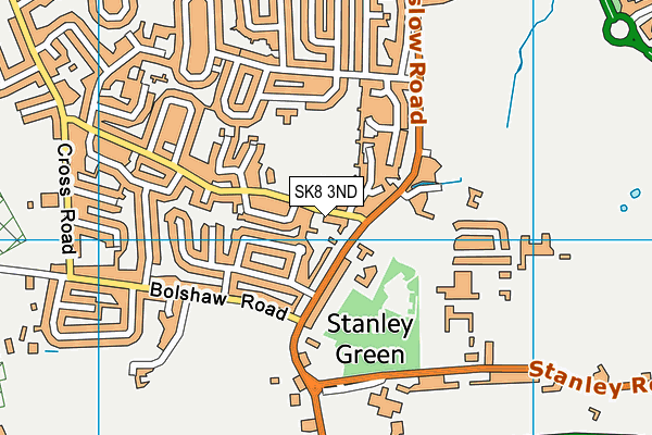 Outwood Primary School map (SK8 3ND) - OS VectorMap District (Ordnance Survey)
