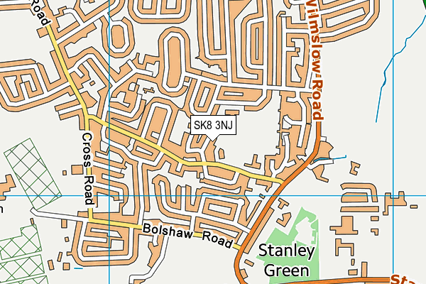 SK8 3NJ map - OS VectorMap District (Ordnance Survey)