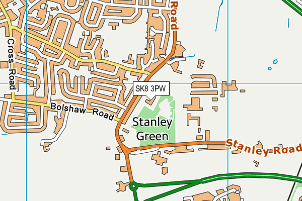 SK8 3PW map - OS VectorMap District (Ordnance Survey)