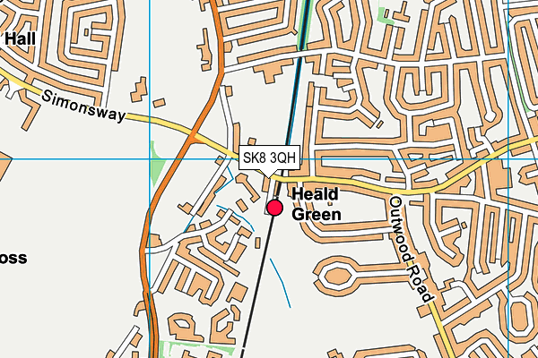 SK8 3QH map - OS VectorMap District (Ordnance Survey)