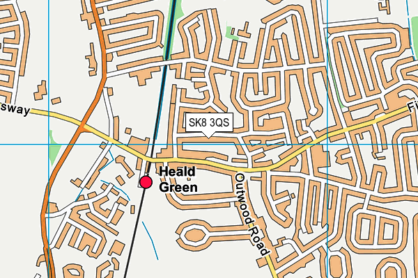 SK8 3QS map - OS VectorMap District (Ordnance Survey)