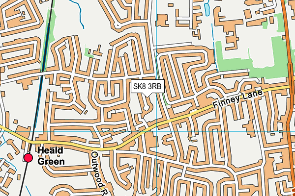 SK8 3RB map - OS VectorMap District (Ordnance Survey)