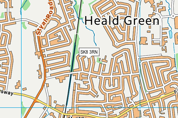 Rose Vale Park (Closed) map (SK8 3RN) - OS VectorMap District (Ordnance Survey)