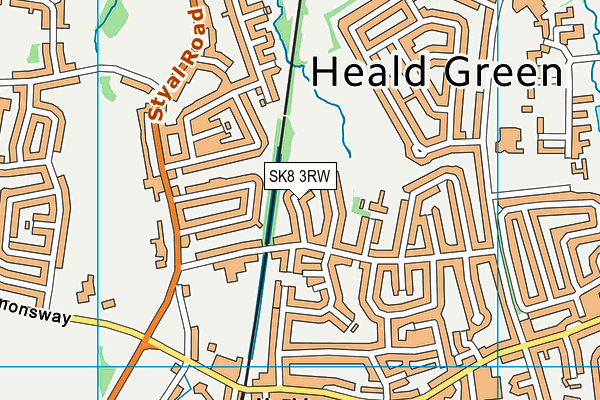 SK8 3RW map - OS VectorMap District (Ordnance Survey)