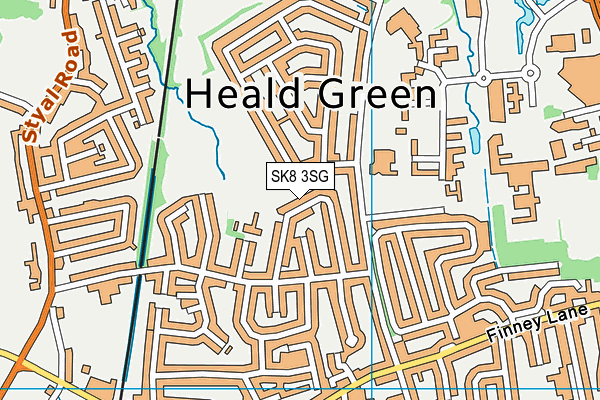 SK8 3SG map - OS VectorMap District (Ordnance Survey)